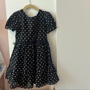 Janie and Jack Black and White Polka Dot Dress